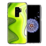 Samsung Galaxy S9 Plus Green White Abstract Design Double Layer Phone Case Cover