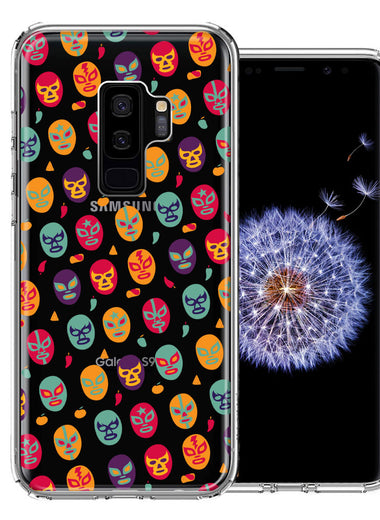 Samsung Galaxy S9 Plus Lucha Libre Masks Design Double Layer Phone Case Cover