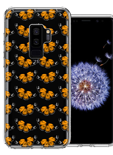 Samsung Galaxy S9 Plus Monarch Butterflies Design Double Layer Phone Case Cover