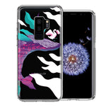 Samsung Galaxy S9 Plus Mystic Floral Whale Design Double Layer Phone Case Cover