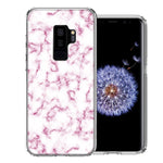 Samsung Galaxy S9 Plus Pink Marble Design Double Layer Phone Case Cover