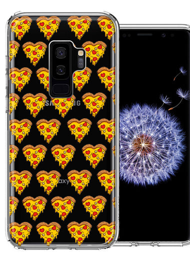 Samsung Galaxy S9 Plus Pizza Hearts Polka dots Design Double Layer Phone Case Cover