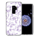 Samsung Galaxy S9 Plus Purple Marble Design Double Layer Phone Case Cover