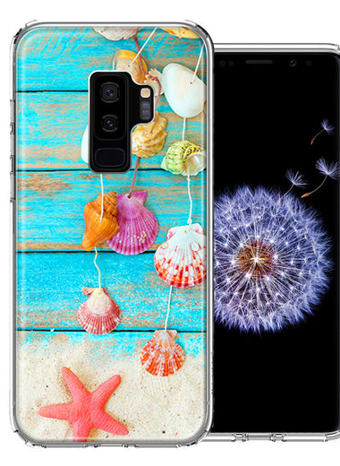 Samsung Galaxy S9 Plus Seashell Wind chimes Design Double Layer Phone Case Cover