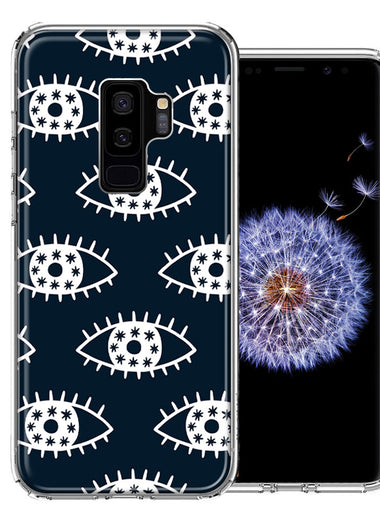 Samsung Galaxy S9 Plus Starry Evil Eyes Design Double Layer Phone Case Cover