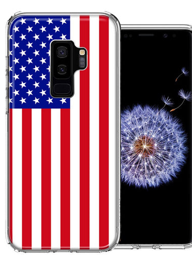 Samsung Galaxy S9 Plus USA American Flag  Design Double Layer Phone Case Cover