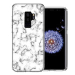 Samsung Galaxy S9 Plus White Grey Marble Design Double Layer Phone Case Cover