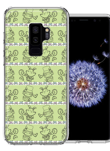 Samsung Galaxy S9 Plus Wonderland Hatter Rabbit Design Double Layer Phone Case Cover