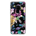 Samsung Galaxy S9 Plus Zebra Stripes Tropical Flowers Purple Blue Summer Vibes Hybrid Protective Phone Case Cover