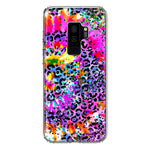 Samsung Galaxy S9 Plus Vibrant Pink Purple Tie Dye Summer Leopard Swirl Rainbow Hybrid Protective Phone Case Cover