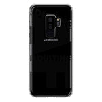 Samsung Galaxy S9 Plus Black Clear Funny Text Quote Adulting AF Hybrid Protective Phone Case Cover