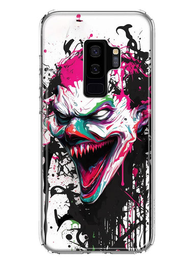 Samsung Galaxy S9 Plus Evil Joker Face Painting Graffiti Hybrid Protective Phone Case Cover