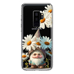 Samsung Galaxy S9 Plus Cute Gnome White Daisy Flowers Floral Hybrid Protective Phone Case Cover