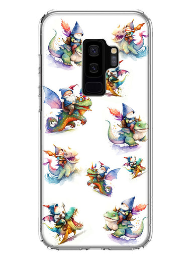 Samsung Galaxy S9 Plus Cute Fairy Cartoon Gnomes Dragons Monsters Hybrid Protective Phone Case Cover