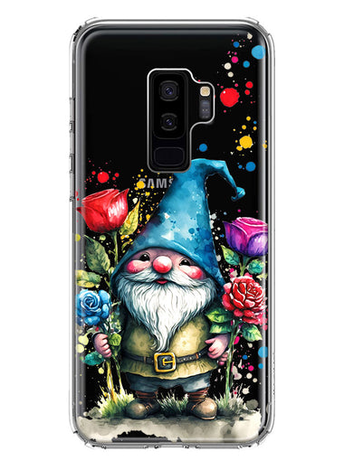 Samsung Galaxy S9 Plus Gnome Red Purple Blue Roses Garden Hybrid Protective Phone Case Cover