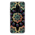 Samsung Galaxy S9 Plus Mandala Geometry Abstract Elephant Pattern Hybrid Protective Phone Case Cover