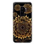 Samsung Galaxy S9 Plus Mandala Geometry Abstract Sunflowers Pattern Hybrid Protective Phone Case Cover