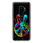 Samsung Galaxy S9 Plus Peace Graffiti Painting Art Hybrid Protective Phone Case Cover