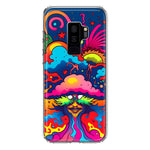 Samsung Galaxy S9 Plus Neon Rainbow Psychedelic Trippy Hippie Bomb Star Dream Hybrid Protective Phone Case Cover