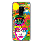 Samsung Galaxy S9 Plus Neon Rainbow Psychedelic Trippy Hippie DaydreamHybrid Protective Phone Case Cover