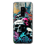 Samsung Galaxy S9 Plus Skulls Graffiti Painting Art Hybrid Protective Phone Case Cover