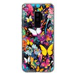 Samsung Galaxy S9 Plus Psychedelic Trippy Butterflies Pop Art Hybrid Protective Phone Case Cover