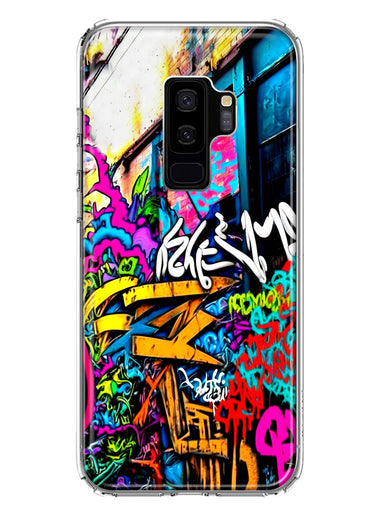 Samsung Galaxy S9 Plus Urban Graffiti Street Art Painting Hybrid Protective Phone Case Cover