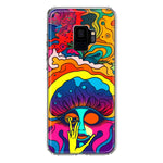 Samsung Galaxy S9 Neon Rainbow Psychedelic Trippy Hippie Big Brain Hybrid Protective Phone Case Cover