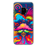 Samsung Galaxy S9 Neon Rainbow Psychedelic Trippy Hippie Bomb Star Dream Hybrid Protective Phone Case Cover