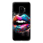 Samsung Galaxy S9 Colorful Lip Graffiti Painting Art Hybrid Protective Phone Case Cover