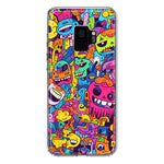 Samsung Galaxy S9 Psychedelic Trippy Happy Characters Pop Art Hybrid Protective Phone Case Cover