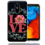 LG Stylo 5 Love Like Jesus Flower Text Christian Double Layer Phone Case Cover
