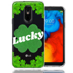 LG Aristo 2/3/K8 Lucky St Patrick's Day Shamrock Green Clovers Double Layer Phone Case Cover