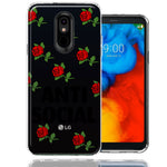 LG Aristo 2/3/K8 Anti Social Roses Design Double Layer Phone Case Cover