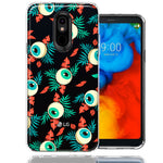 LG Aristo 4/Escape PLUS/Tribute Royal Halloween Creepy Tropical Eyeballs Design Double Layer Phone Case Cover