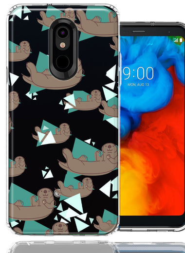 LG Aristo 4/Escape PLUS/Tribute Royal Cute Otter Design Double Layer Phone Case Cover
