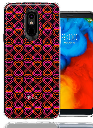 LG Aristo 2/3/K8 Infinity Hearts Design Double Layer Phone Case Cover
