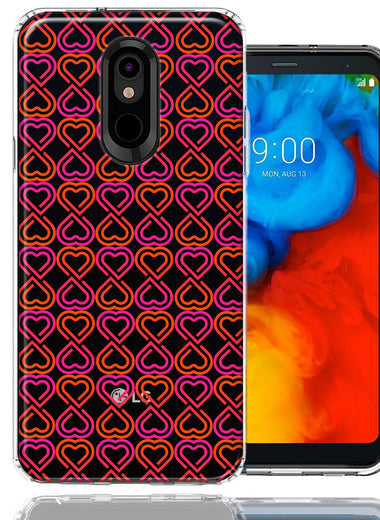 LG Stylo 5 Infinity Hearts Design Double Layer Phone Case Cover