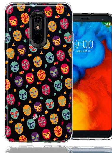 LG Aristo 2/3/K8 Lucha Libre Masks Design Double Layer Phone Case Cover