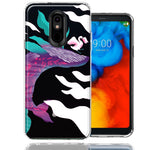 LG Stylo 5 Mystic Floral Whale Design Double Layer Phone Case Cover