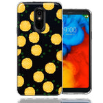 LG Stylo 4 Tropical Pineapples Polkadots Design Double Layer Phone Case Cover