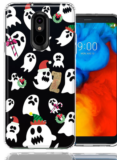 LG Aristo 2/3/K8 Halloween Christmas Ghost Design Double Layer Phone Case Cover