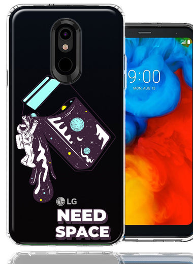 LG Stylo 5 Need Space Astronaut Stars Design Double Layer Phone Case Cover