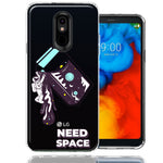 LG Aristo 4/Escape PLUS/Tribute Royal Need Space Astronaut Stars Design Double Layer Phone Case Cover