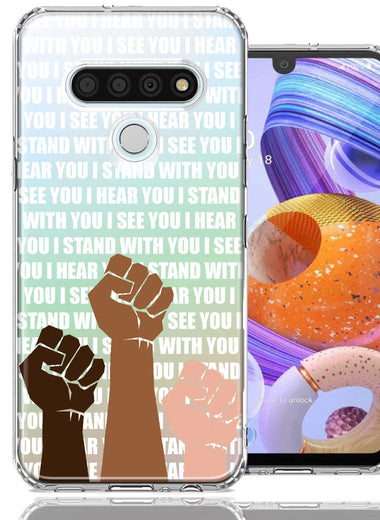 LG K51 BLM Equality Stand With You Double Layer Phone Case Cover