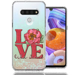 LG Stylo 6 Love Like Jesus Flower Text Christian Double Layer Phone Case Cover
