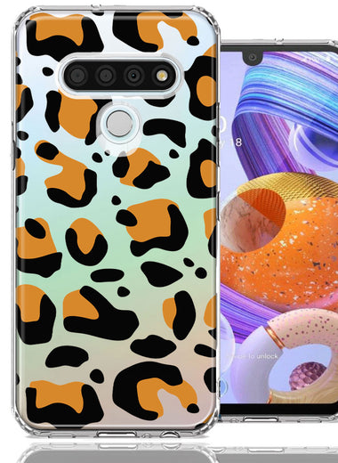 LG K51 Classic Animal Wild Leopard Jaguar Print Double Layer Phone Case Cover