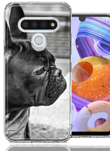 LG Stylo 6 French Bulldog Design Double Layer Phone Case Cover