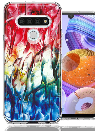 LG Stylo 6 Land Sea Abstract Design Double Layer Phone Case Cover
