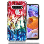 LG Stylo 6 Land Sea Abstract Design Double Layer Phone Case Cover